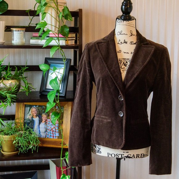 Express Jackets & Blazers - Express Design Studio Brown Velvet Blazer